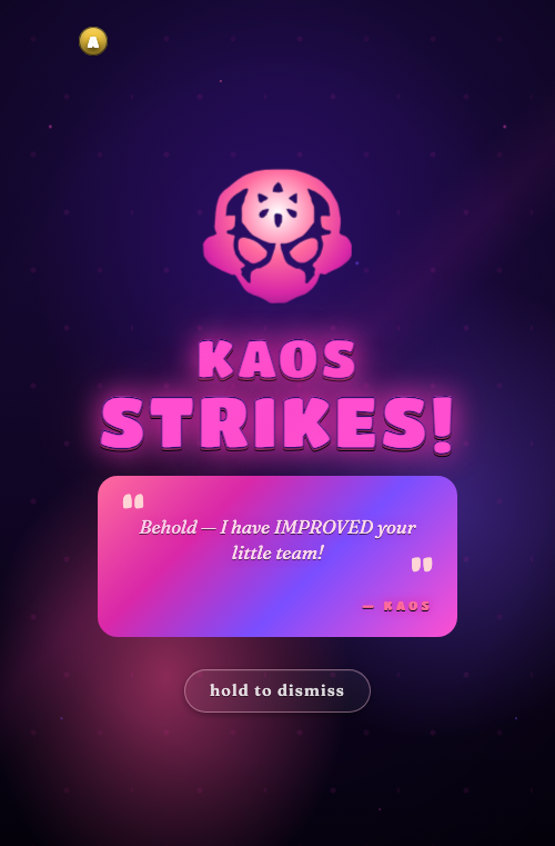 Kaos mid-game swap